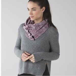 Lululemon Vinyasa Infinity Wrap Snap Women’s Scarf Heathered Purple Quick Dry